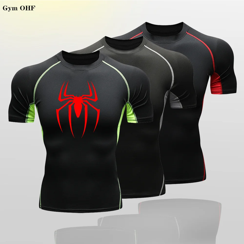 Rashguard Gym T Shirt Kids Bodybuilding Fitness Compression Shirts Children Running Workout Spi/-Der Boys First Layer Sportswear