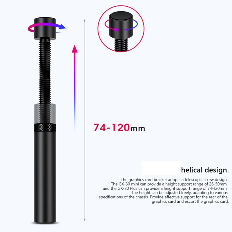 Soporte para tarjeta gráfica GPU, soporte telescópico ajustable para tarjeta de vídeo, accesorio para funda de ordenador portátil y PC de escritorio