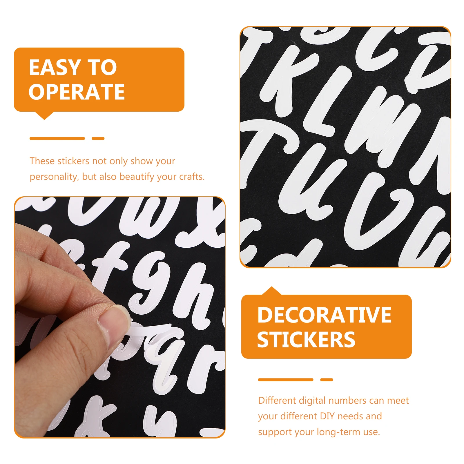 

10 Sheets Alphabet Number Sticker Label Self-Adhesive Letters Numbers Stickers Safe Durable for Classroom Room