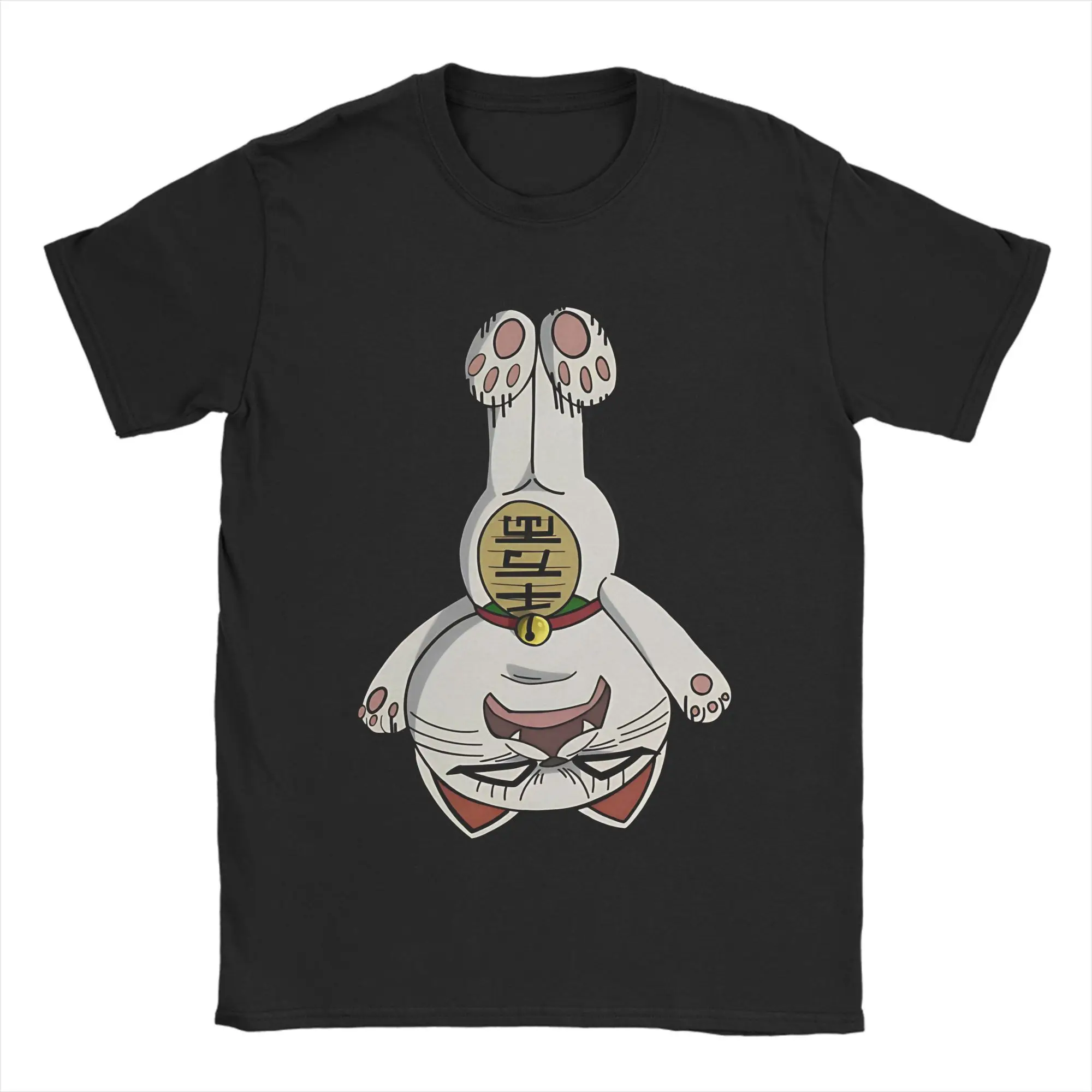 

Men's T-Shirt Turbo Granny Cat Spying Dandadan Funny 100% Cotton Tee Shirt Short Sleeve T Shirts Round Neck Clothing Graphic