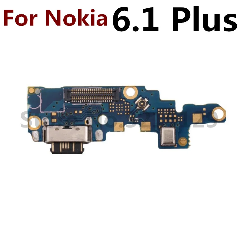 Puerto de carga USB Original, Conector de base, placa de micrófono, Cable flexible para Nokia 6, 7 plus, 5,1, 6,1, 7,1, 8,1 Plus, X5, X6, X7, X71