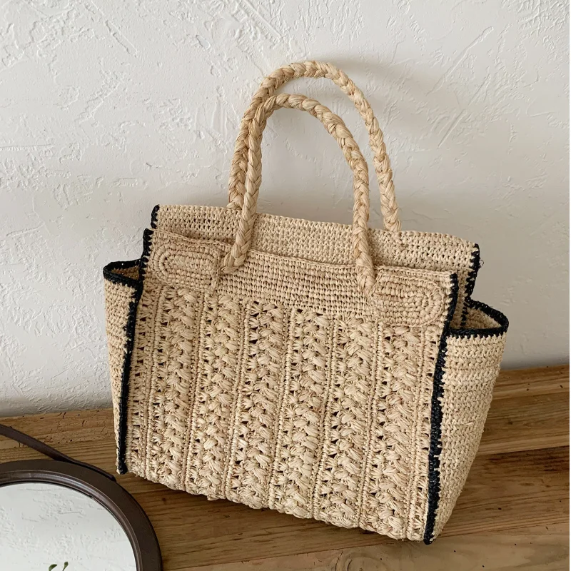 حقيبة من القش الرافيا 100٪، سع - مراجعة Travel Accessories Luxury وسعره