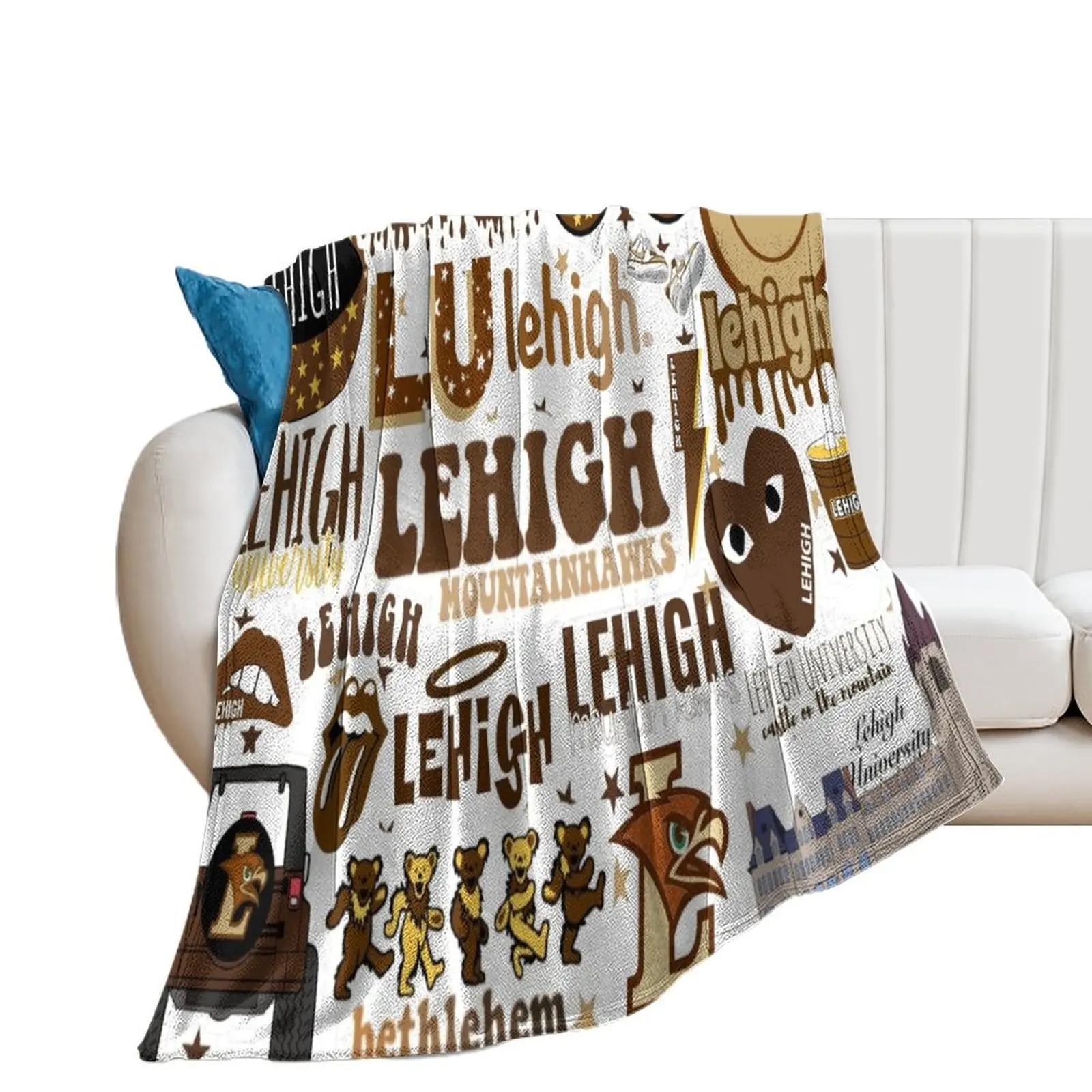 Lehigh Throw Blanket Blankets Sofas Of Decoration funny gift Cute Thins Blankets