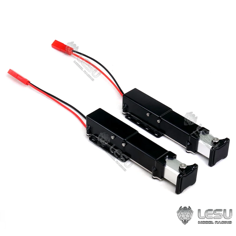 LESU RC Parts Metalowe elektryczne nogi podnoszące do ciągnika siodłowego Tamiyaya 1/14 RC Hydrauliczna wywrotka z przyczepą Zabawka zdalnie