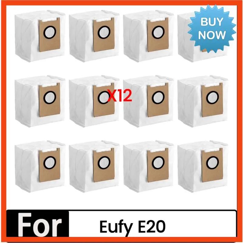 

BISM Dust Bag For Eufy E20 Vacuum Cleaner Parts Replacement Parts Trash Dust Bags 12PCS