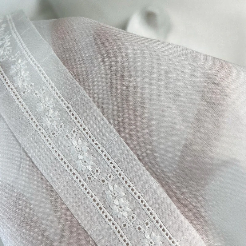 

1Meter 100% Cotton Narrow Web Thin Cotton Transparent Cloth Children's Clothing Sewing Fabric