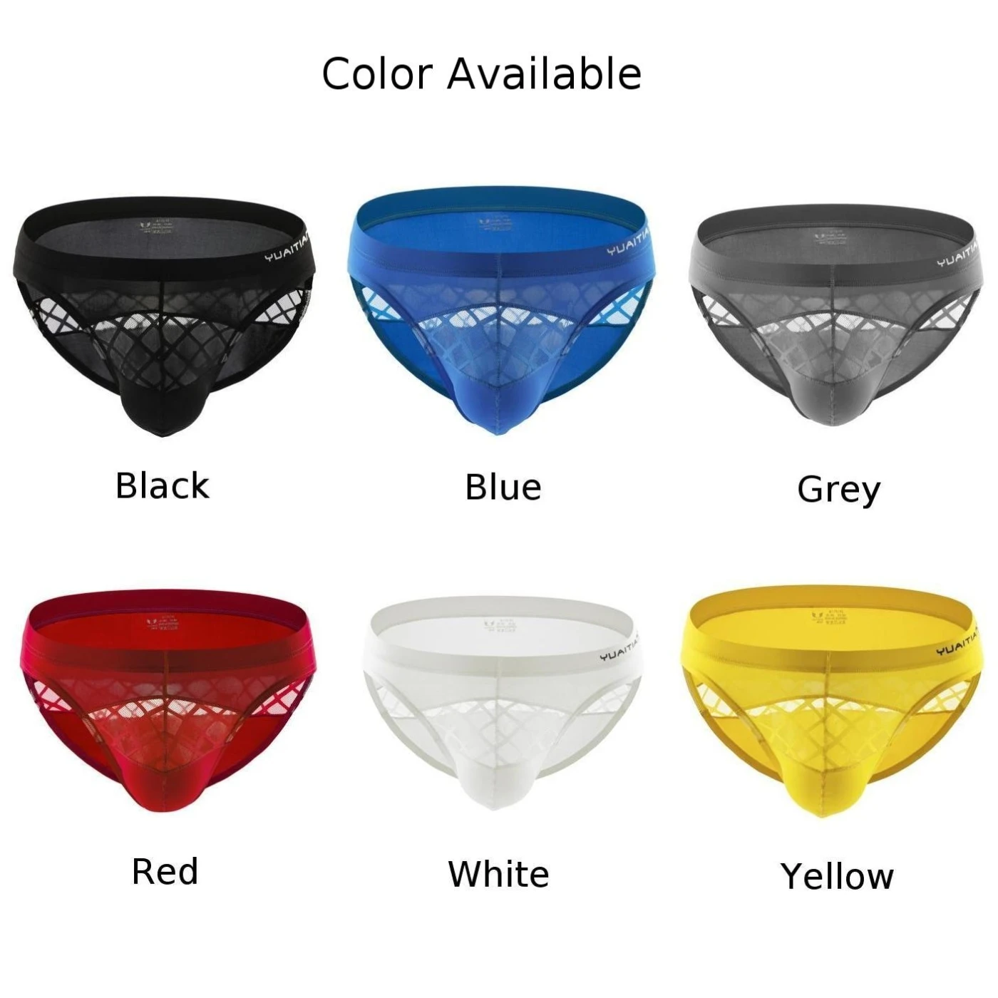 الجوف خارج سراويل رجالي محدب الحقيبة السروال للغاية مثير بيكيني رقيقة منخفضة الارتفاع تنفس ملخصات بلون ملابس السباحة #4