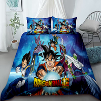 Duvet Cover Set Dragon Ball Z Super Saiyan Anime Son Goku Bedding Set Twin Full Queen King Size Comfort Cover Children Gift