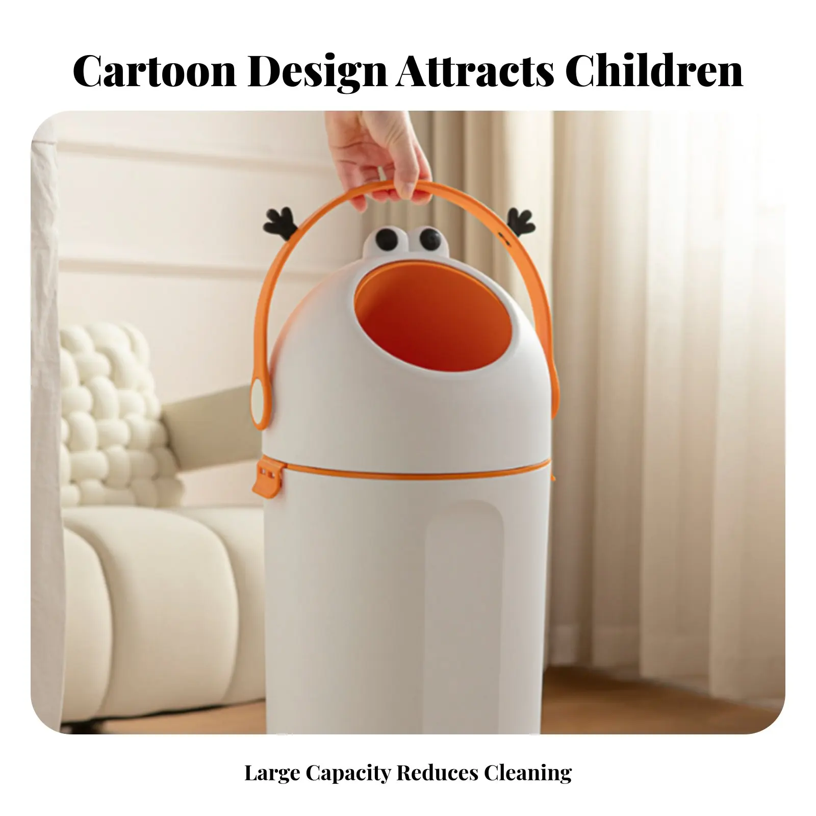 Round Diaper Disposal System Large Capacity Diaper Disposal System Nursery Item Silent Functioning Easy to Use for Infants