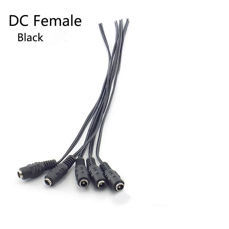 1/2/5/10pcs DC Power Female Cable 12V Plug DC Adapter Cable 5.5*2.1mm Plug Connector for CCTV Camera LED Strip Plug B5