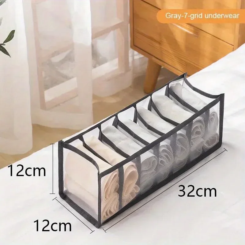 1pc Underwear Drawer Organizer Storage Box Foldable Closet Organizers Drawer Divider Storage Boxes for Underpants Socks Bra