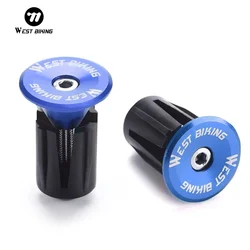 WEST BIKING Colorful Handlebar End Plugs With Tools Alunimum Alloy Road Bike MTB Handle Bar End Cap Expansion Plugs 22-24mm