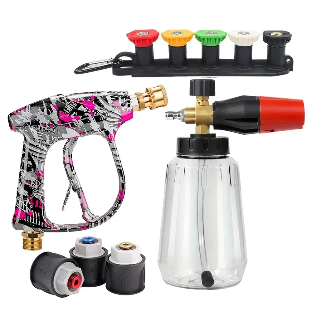 Universal Multi‑Brand Pressure Washer Gun Set, Foam Cannon, Spray Nozzles & Adapters for Household Car Washing Work