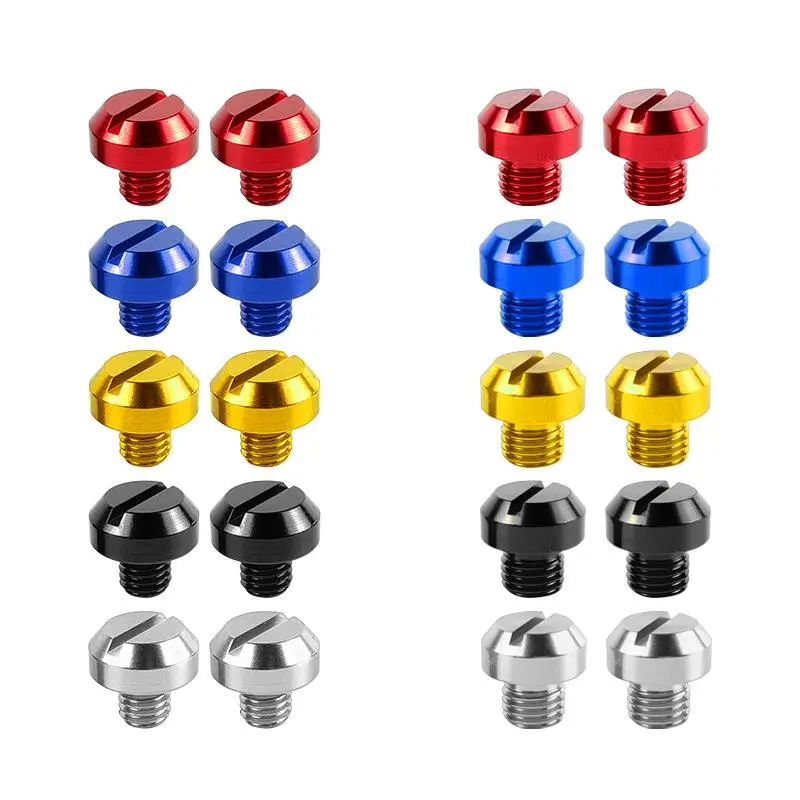 2pcs M8 / M10 Motorcycle Rear View Mirror Hole Plugs Screws Aluminum Alloy Parts Modification Accessories