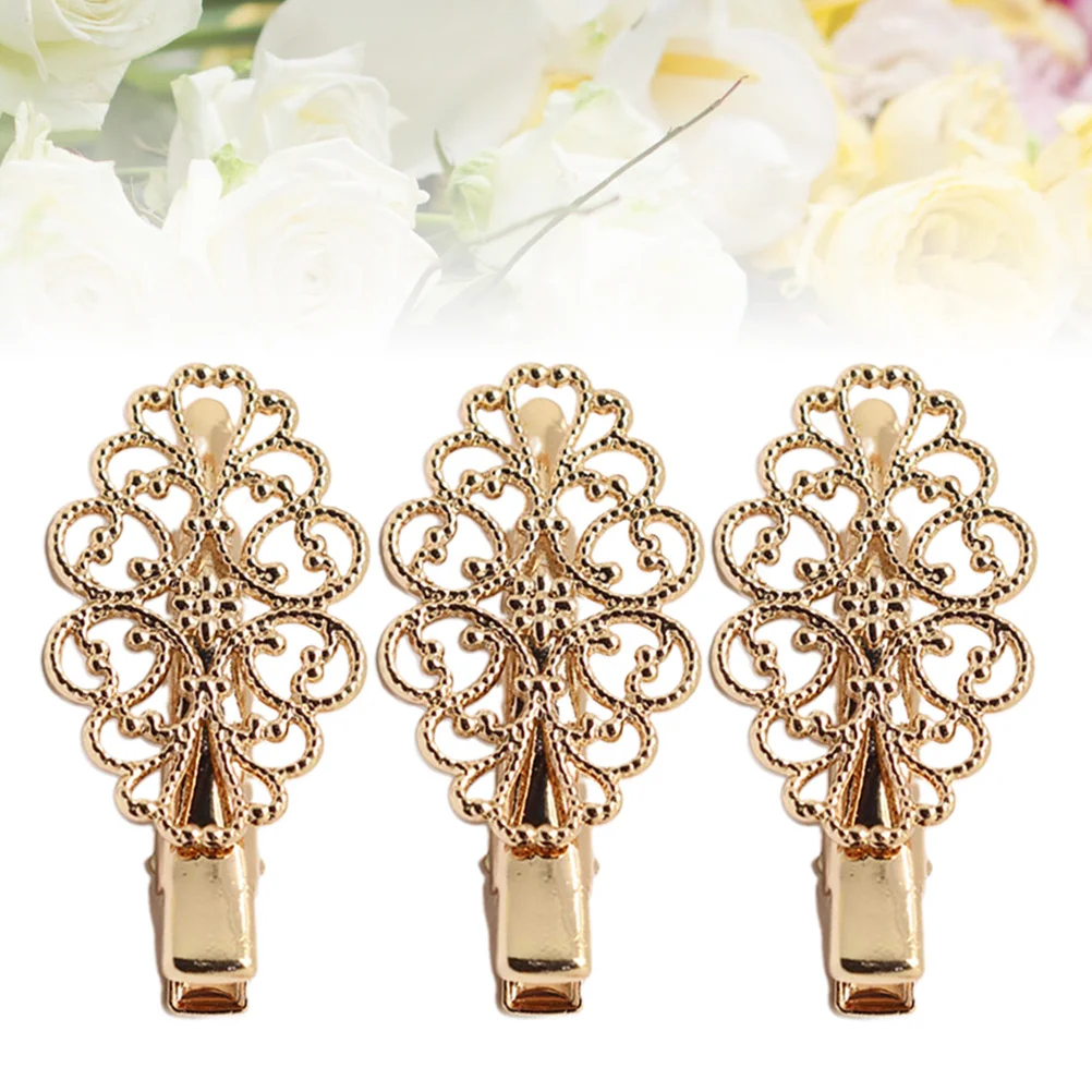 

3 шт., заколки для волос в стиле ретро, полые заколки для волос, латунные винтажные заколки для волос для женщин, свадебная вечеринка, повседневная одежда, аксессуары