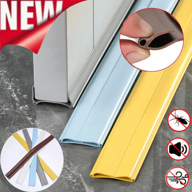 

Flexible PVC door bottom gap dustproof sealing strip sound insulation winds and insect proofs strips home protective accessories