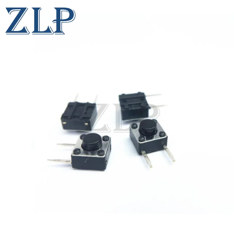 6X6X5Mm 2Pin Drukknop Mini Panel Pcb Momentary Tactile Tact Switch Dip 2pin 6X6 6*6*5Mm