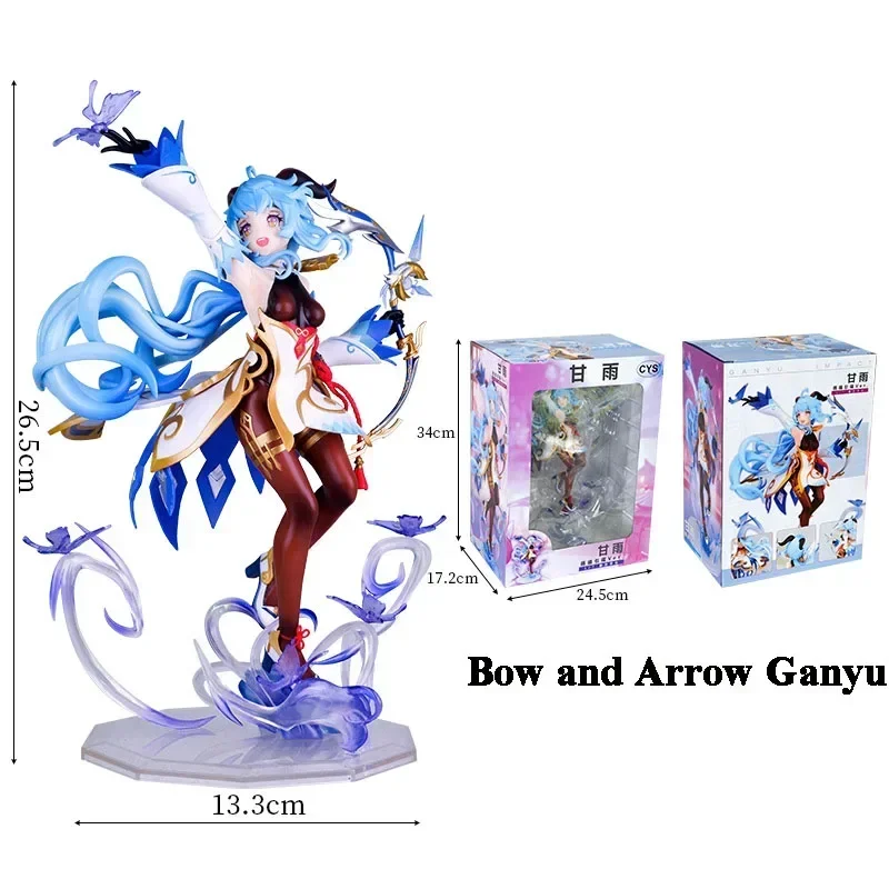 26cm Genshin Impact Ganyu Bow And Arrow Beauty Girl Birthday Gift Pvc Action Figure Game Ornament Collection Model Doll Toys