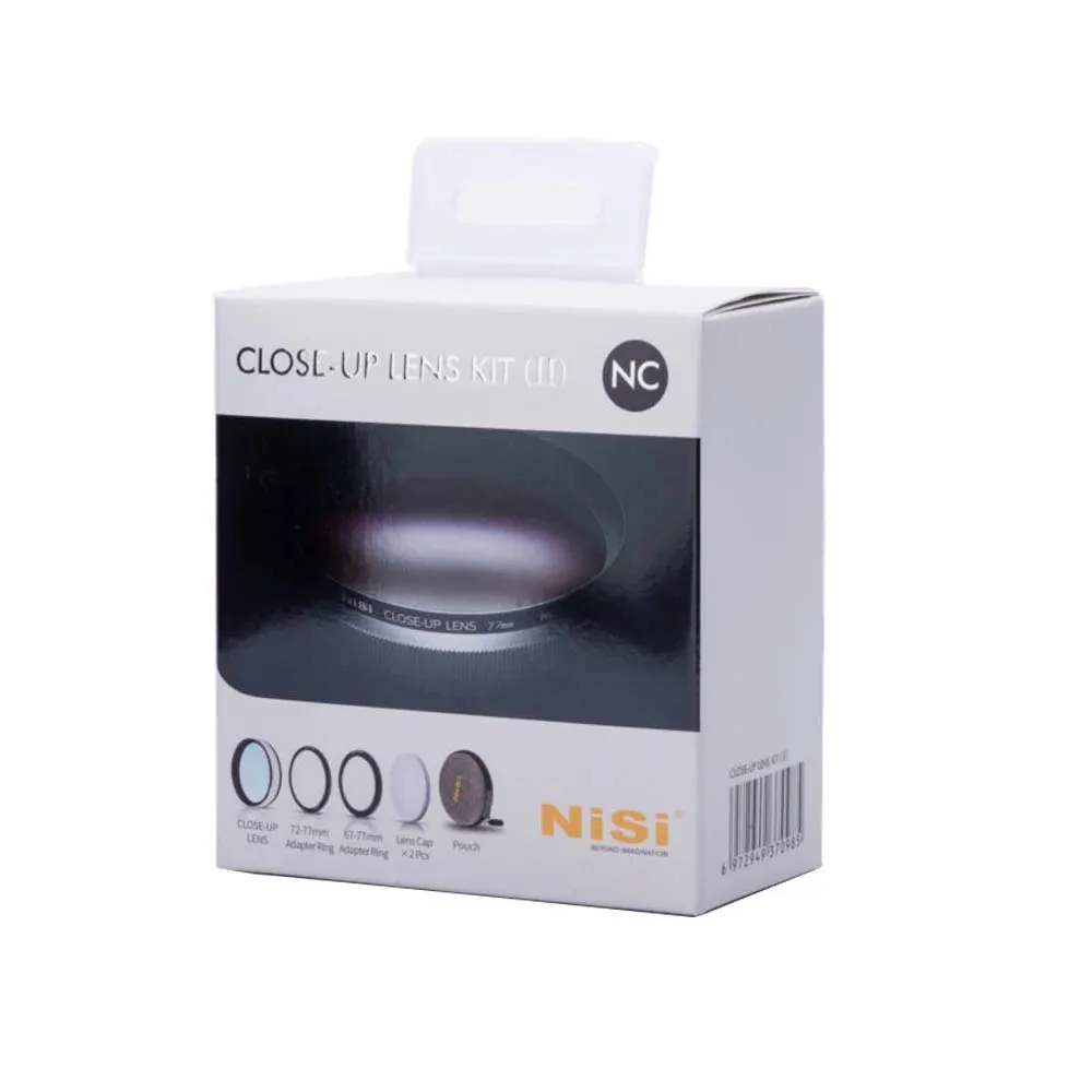 NiSi - 77 mm NC close-up lenskit Close-up macrolensfilter, 78 mm schroefdraad inclusief beschermhoes, 72 mm en 67 mm adapterringen