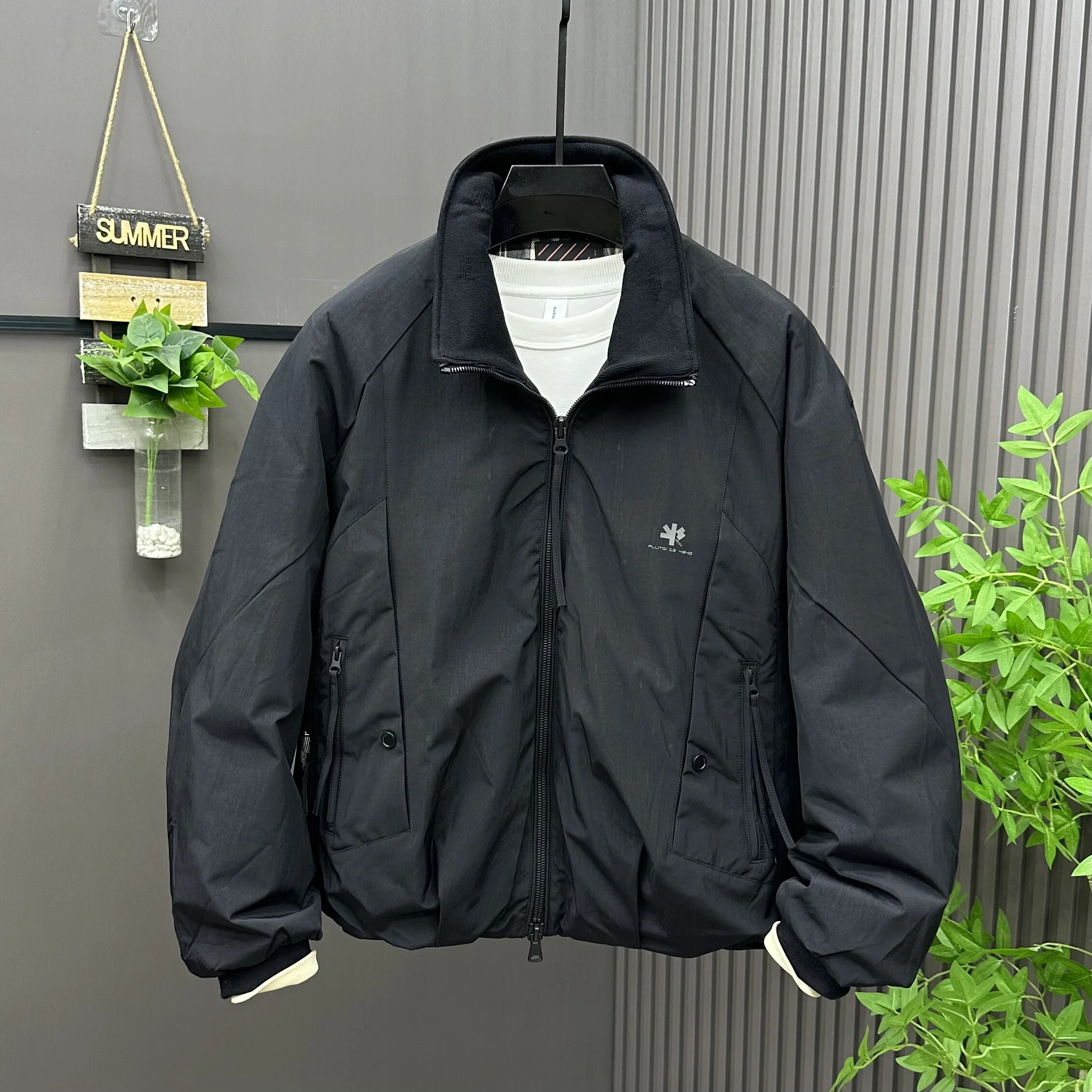 

Новая зимняя мужская куртка-пуховик с воротником-стойкой, 90% пуха, свободного кроя, повседневная теплая верхняя одежда, белая, для города и отдыха