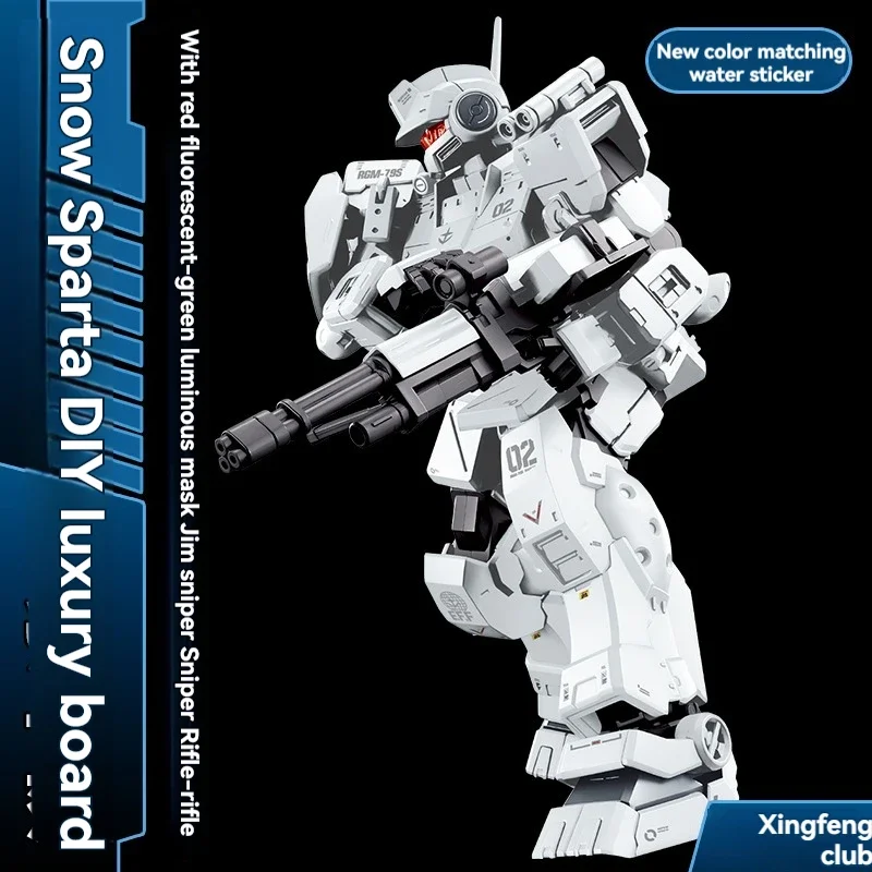 XFS New HG 1/144 RGM-79S GM SPARTAN Snow Color Luxury Edition Assembly Model Figure Toy Collection Gift