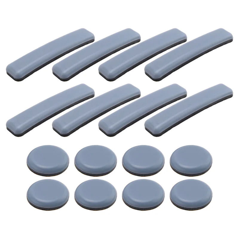 ABGR-16 pces móveis desliza sliders de ptfe auto-adesivo móveis desliza conjunto quadrado redondo para móveis fáceis mover