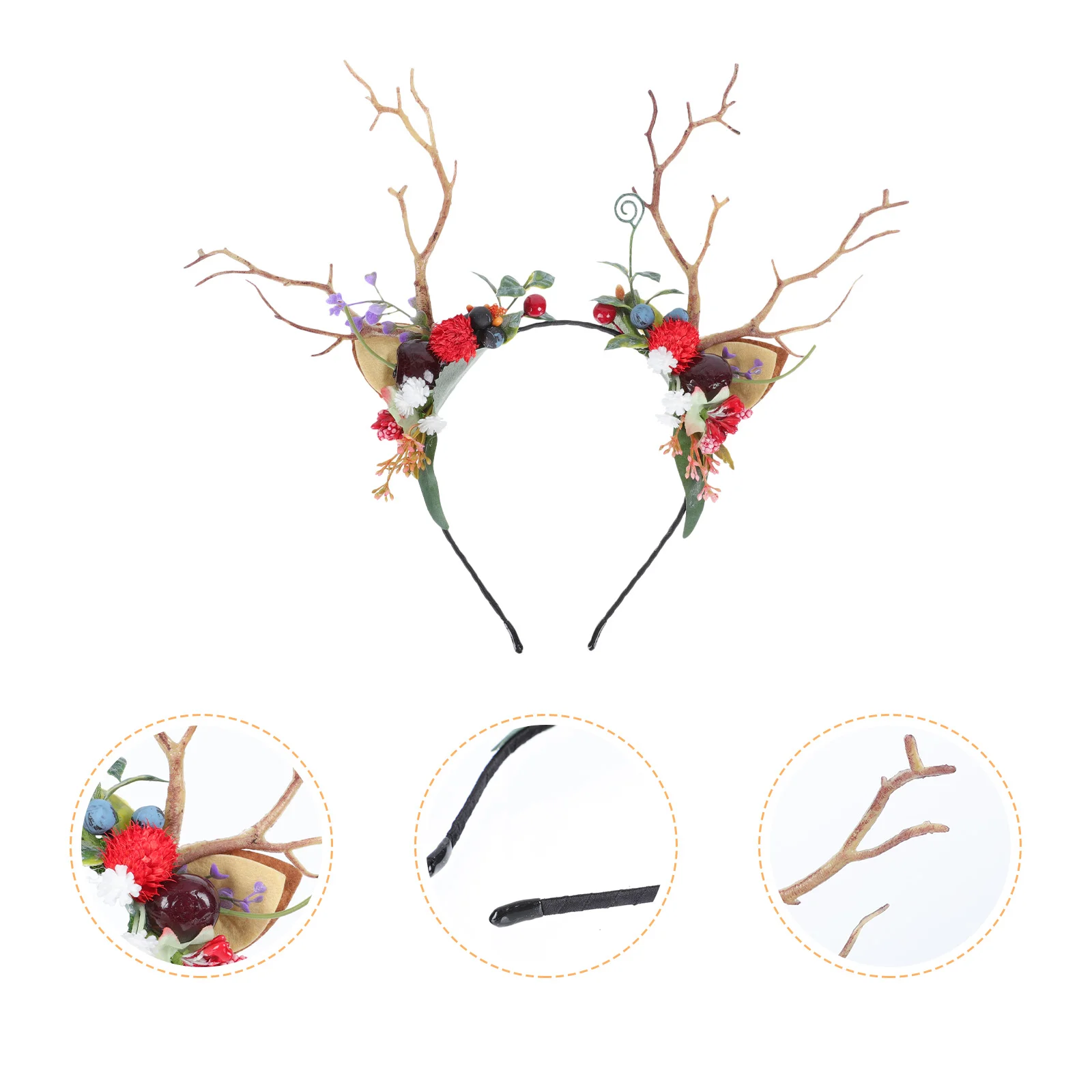 

Antler Headband Hair Bands Halloween Party Supply Female Accessory Branch Headdress Child Headpiece