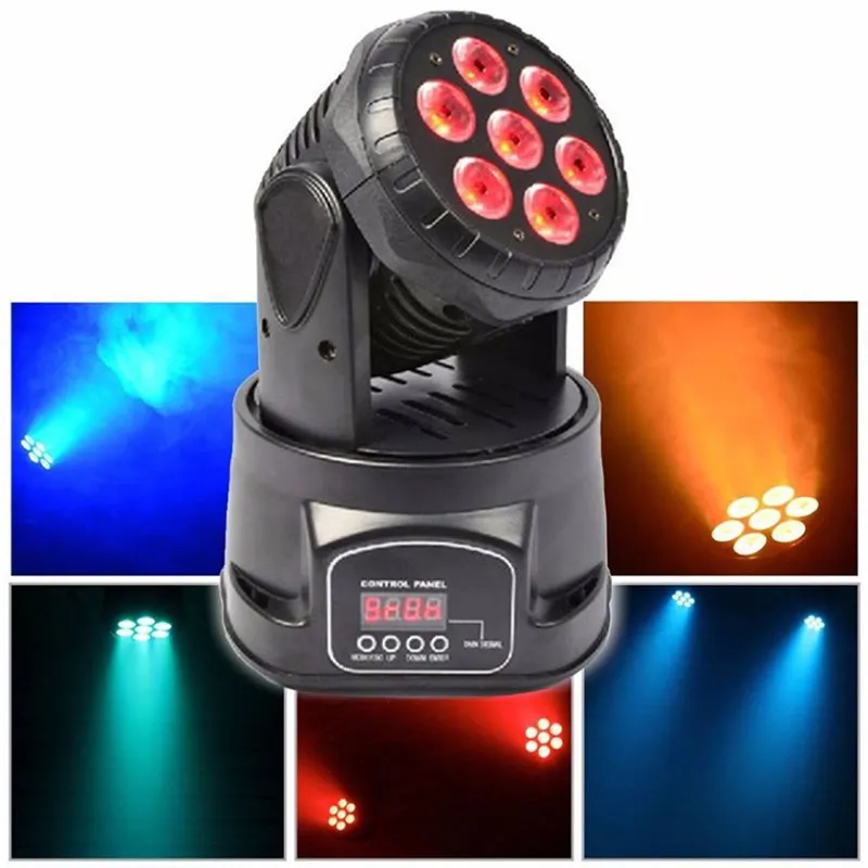 Imagem -05 - Mini Led Moving Head Light Ktv Disco Bar Clube Luz Efeito de Palco dj Light Show de Eventos 7x10w