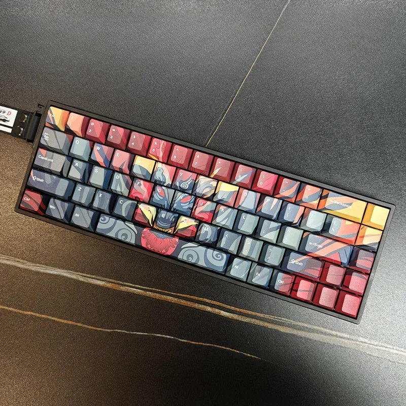 Red Dragon Keycap Custom Cherry Wooting60 Point Keycap PBT ATK68 Anime Artisan Key Caps Mechanical Keyboard Gaming Accessories