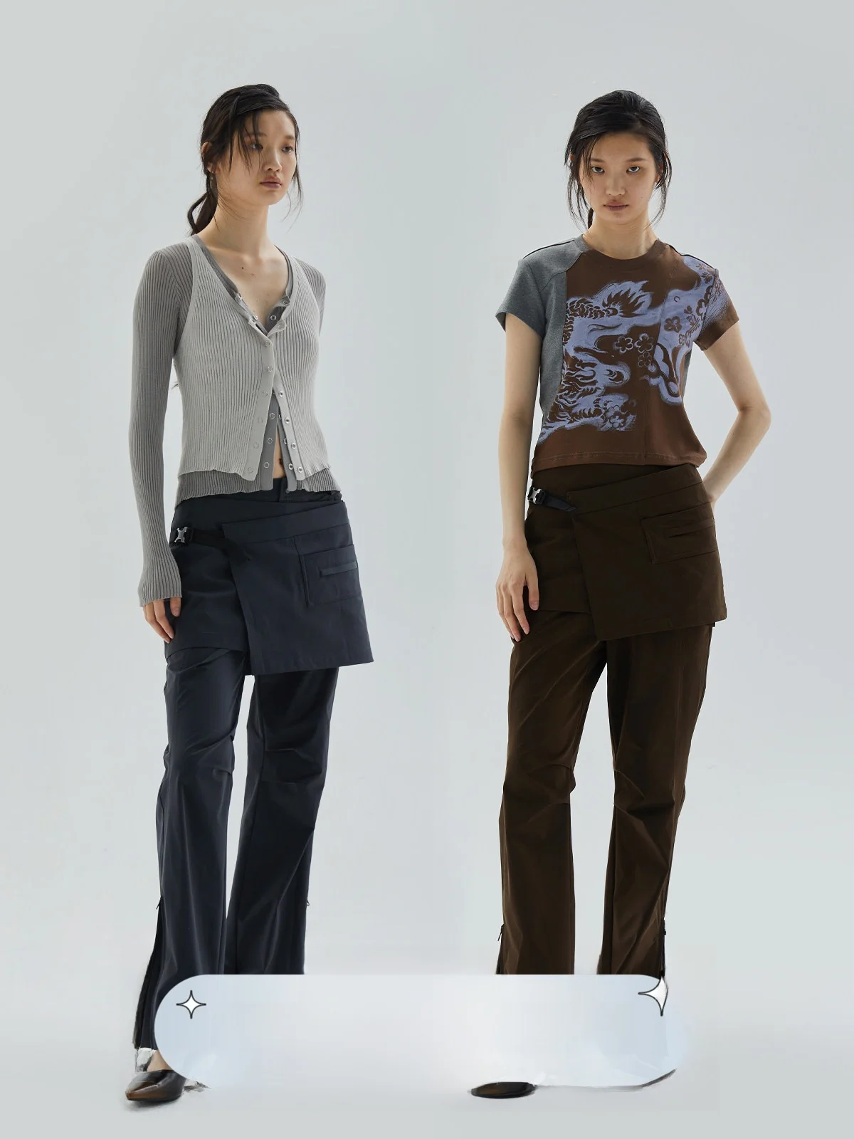 

Waterproof Outdoor Casual Pants High Waist Straight Leg Zipper Cuff Long Trousers for Women Original Sle Autumn Season