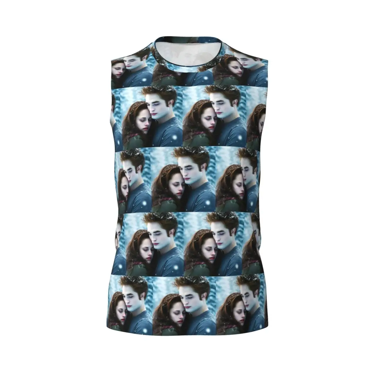 The Twilight Saga Edward Cullen Men Printed Sleeveless T-shirt Casual Hip Hop Street Style Beach Holiday Tank Tops