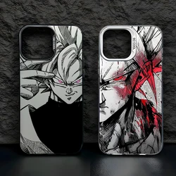 Anime Drakenballen Saiyan Voor Apple Iphone 15 14 13 12 11 Xs Xr X Pro Max Plus Kleurrijke Zilveren Achterkant Telefoonhoesje