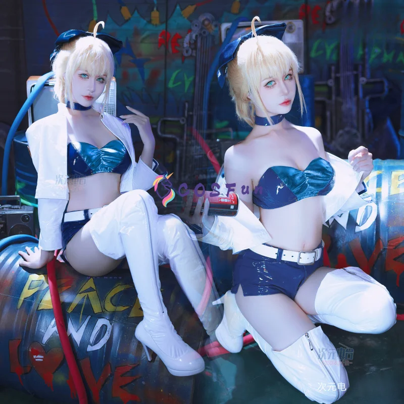 

Game Fate/Grand Order Saber Cosplay Costume Racing Girl Sexy Uniform Halloween Party Role Play Outfit Women COSFun