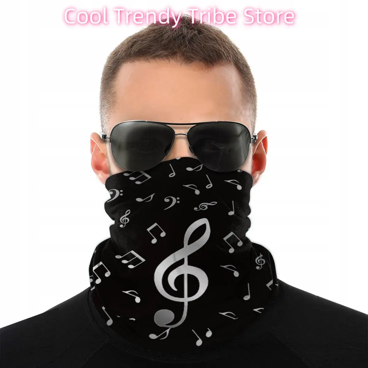 

Музыкальный набор, шарфы для домашних нот, маска для шеи, шарф-труба на Хэллоуин, Балаклава, банданы, многофункциональные головные уборы, велоспорт, кемпинг