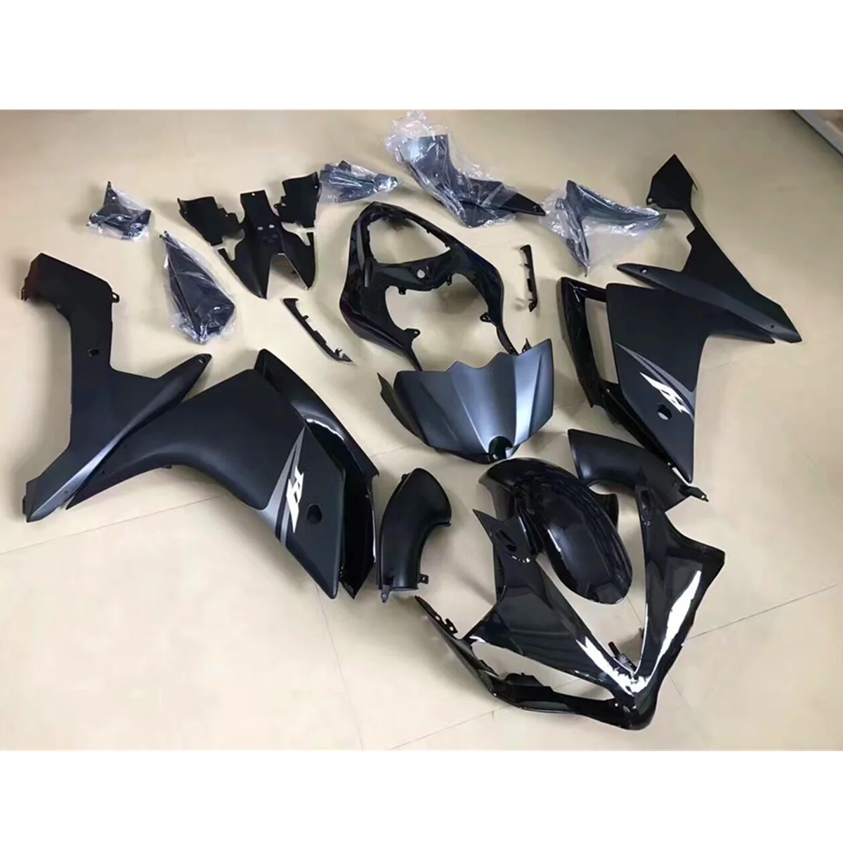 TCMT XF-4055-22 Black ABS Painted Fairing Bodywork Fit for YZFR1 YZF R1 YZF-R1 2007-2008！！