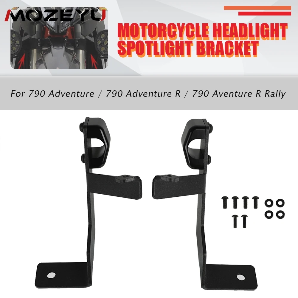 

For KTM 790 Adventure R 790ADV R Rally 2019-2024 Headlight Spotlight Clamps Bracket Tube Mount Fog Light Auxiliary Lamp Holder