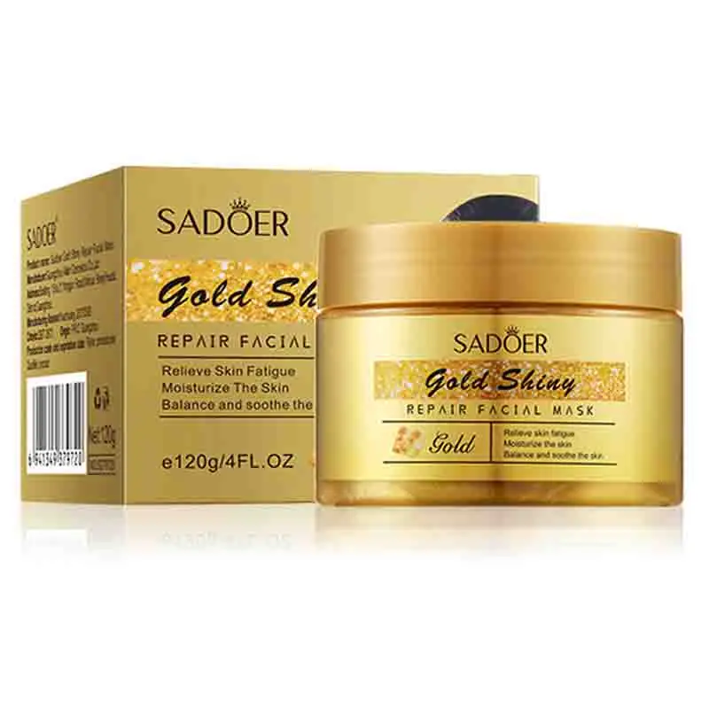 SADOER Golden Sleeping Facial Masks Moisturizing Firming Brightening Hydrating Face Mask Creams Masks Facial Skin Care Products