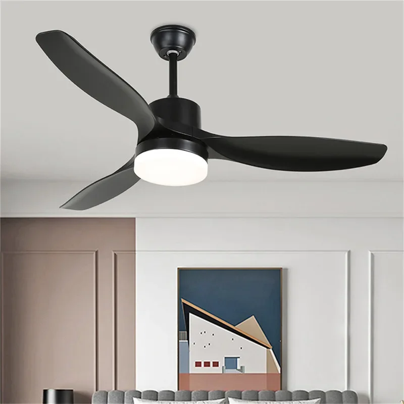 TEMOU Modern Fan Light Luxury Living Room Restaurant Bedroom Study LED Ceiling Fan Light Remote Electric Fan Light