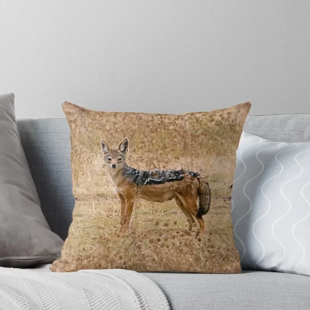 Black backed Jackal Throw Pillow christmas supplies bed pillows Cushion Cover sleeping pillows pillow