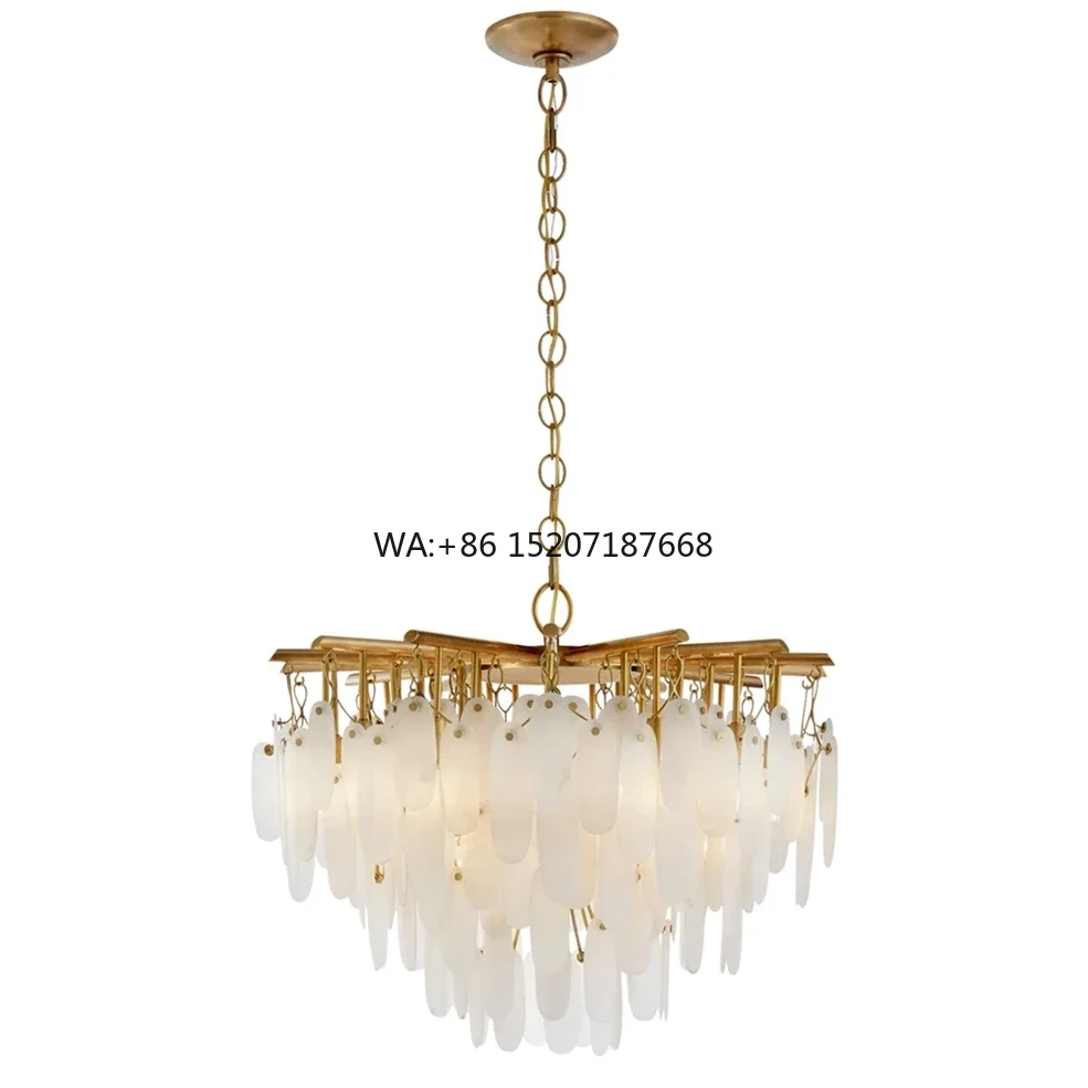 Light Fixture Modern Round Cora Waterfall  Golden Iron Modern  Living Room