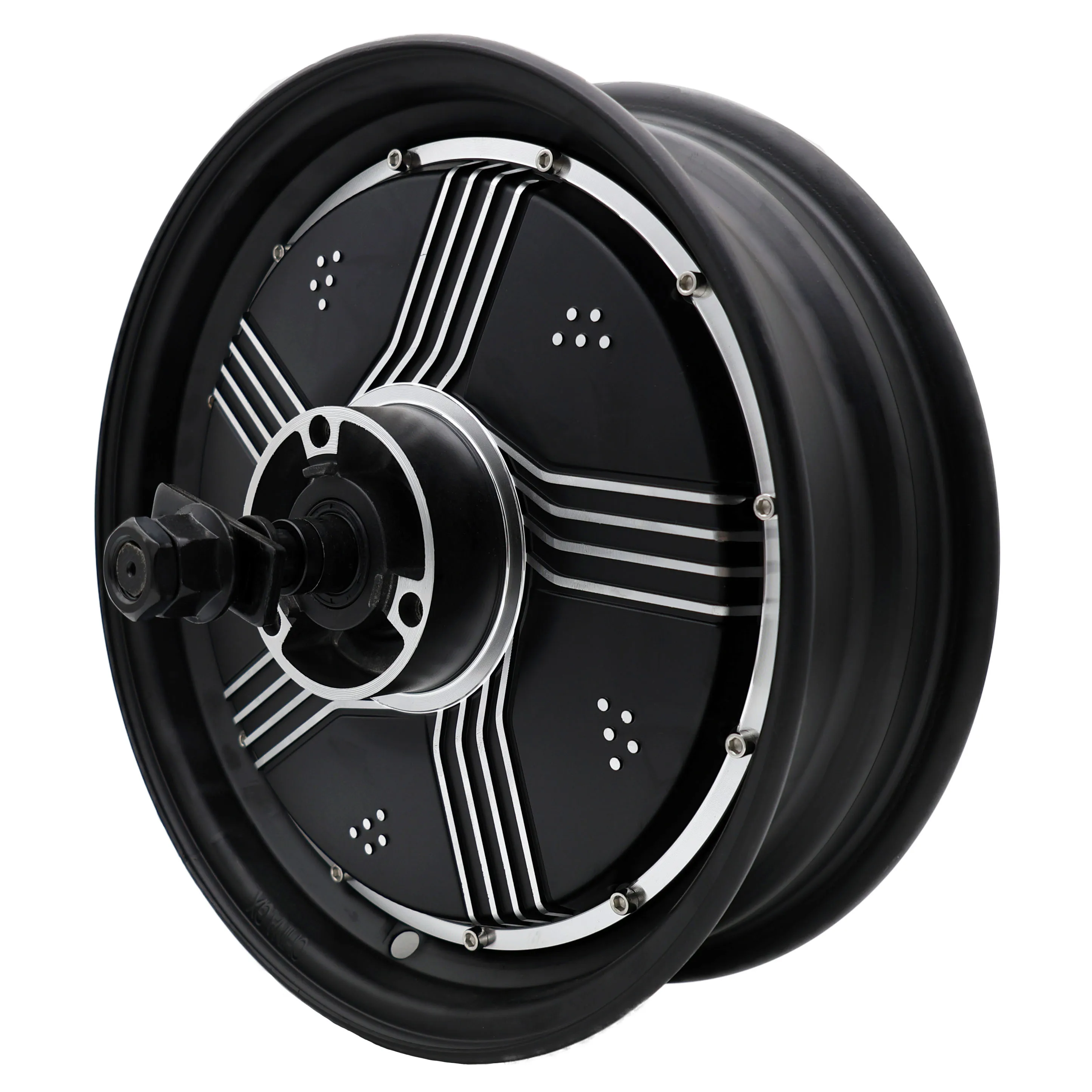 Motor Sepeda Motor Listrik DKYS V4 Brushless 12-inci 50H6000W Dual Hall 16² Tahan Air dengan Konstruksi Magnet Permanen
