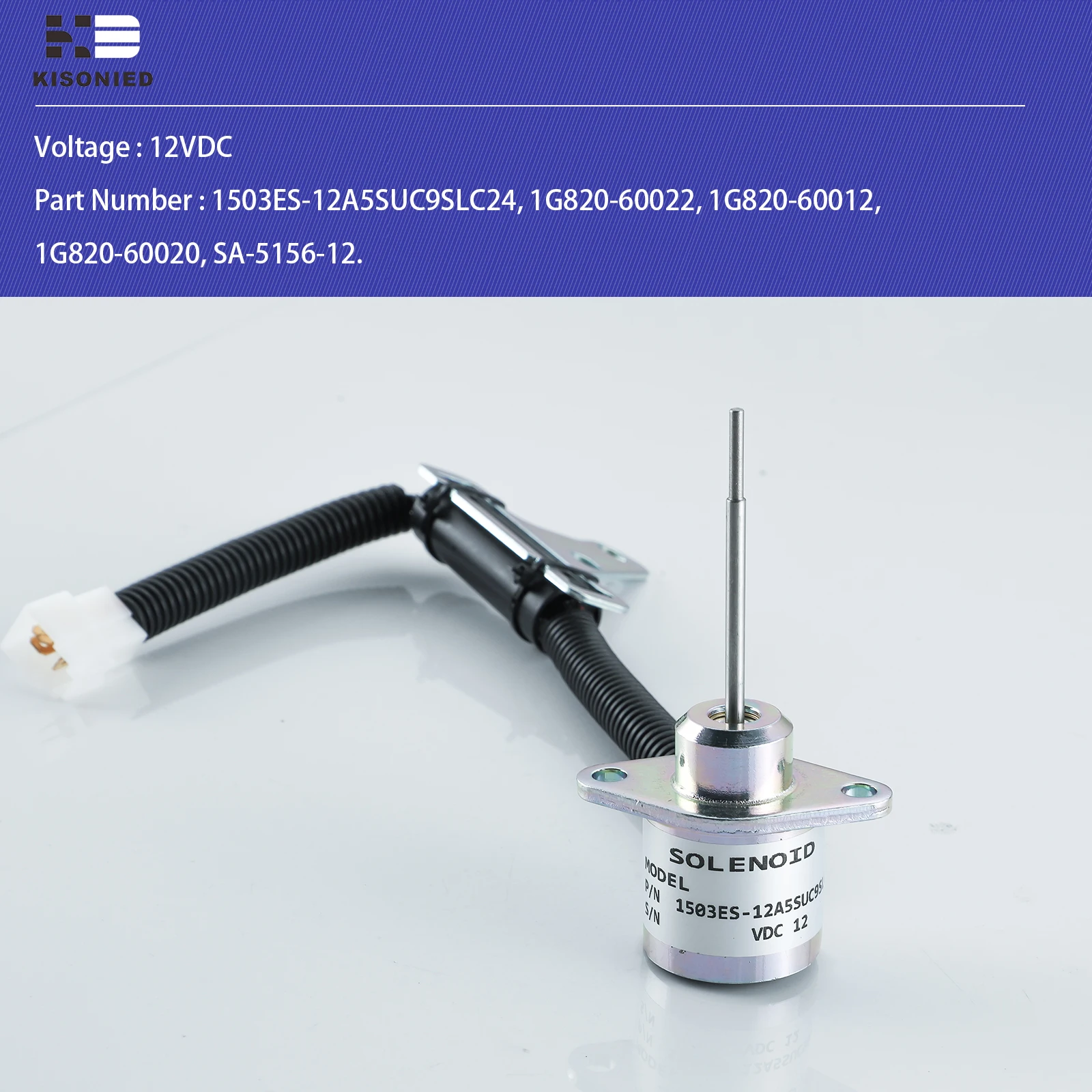 1503ES-12A5SUC9SLC24 12V Fuel Shut Off Solenoid 1G820-60022 SA-5156-12 For Kubota Engine