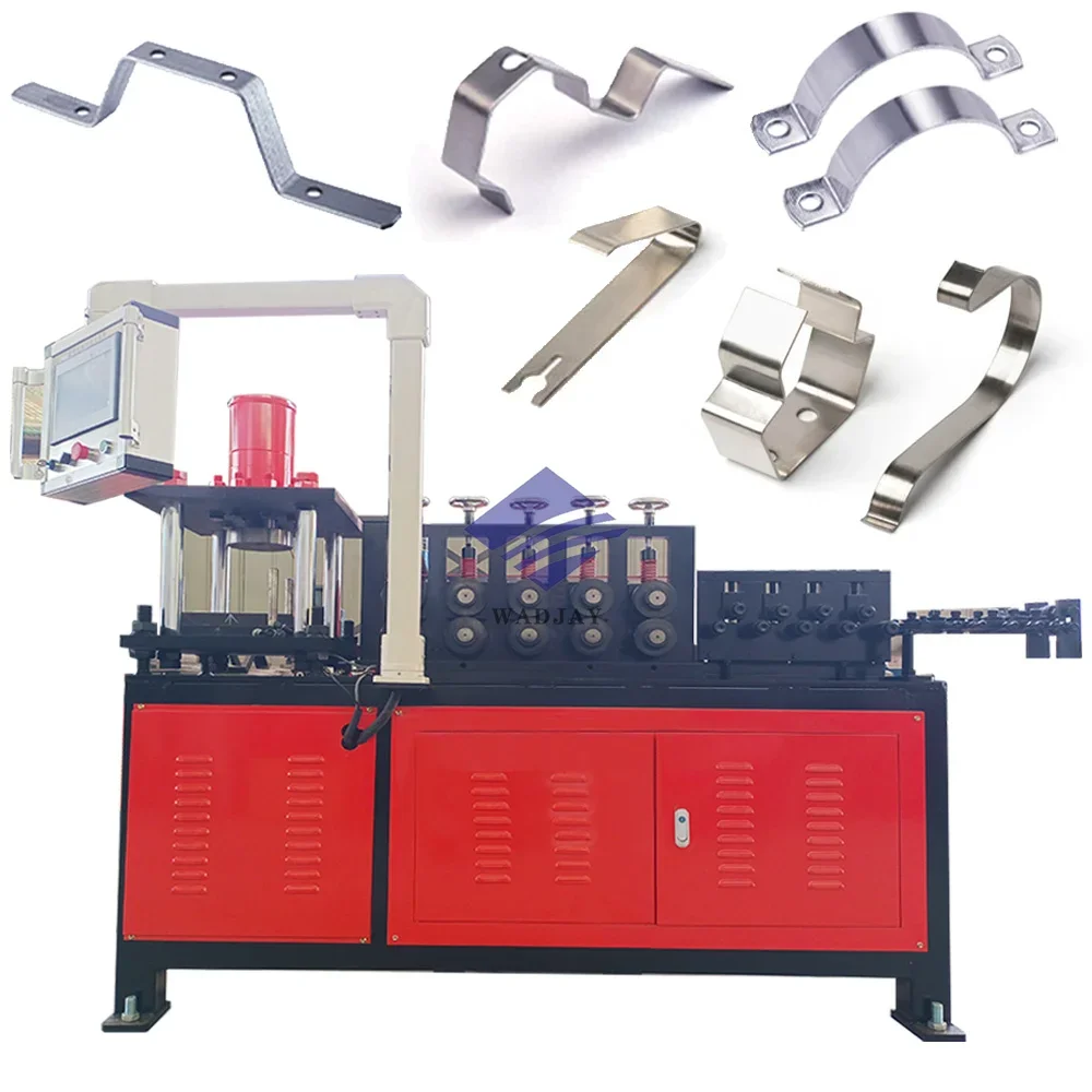 Automatic Metal Flat Bar Flat Strip Bending CNC Pipe Clamp Making Machine with Punching