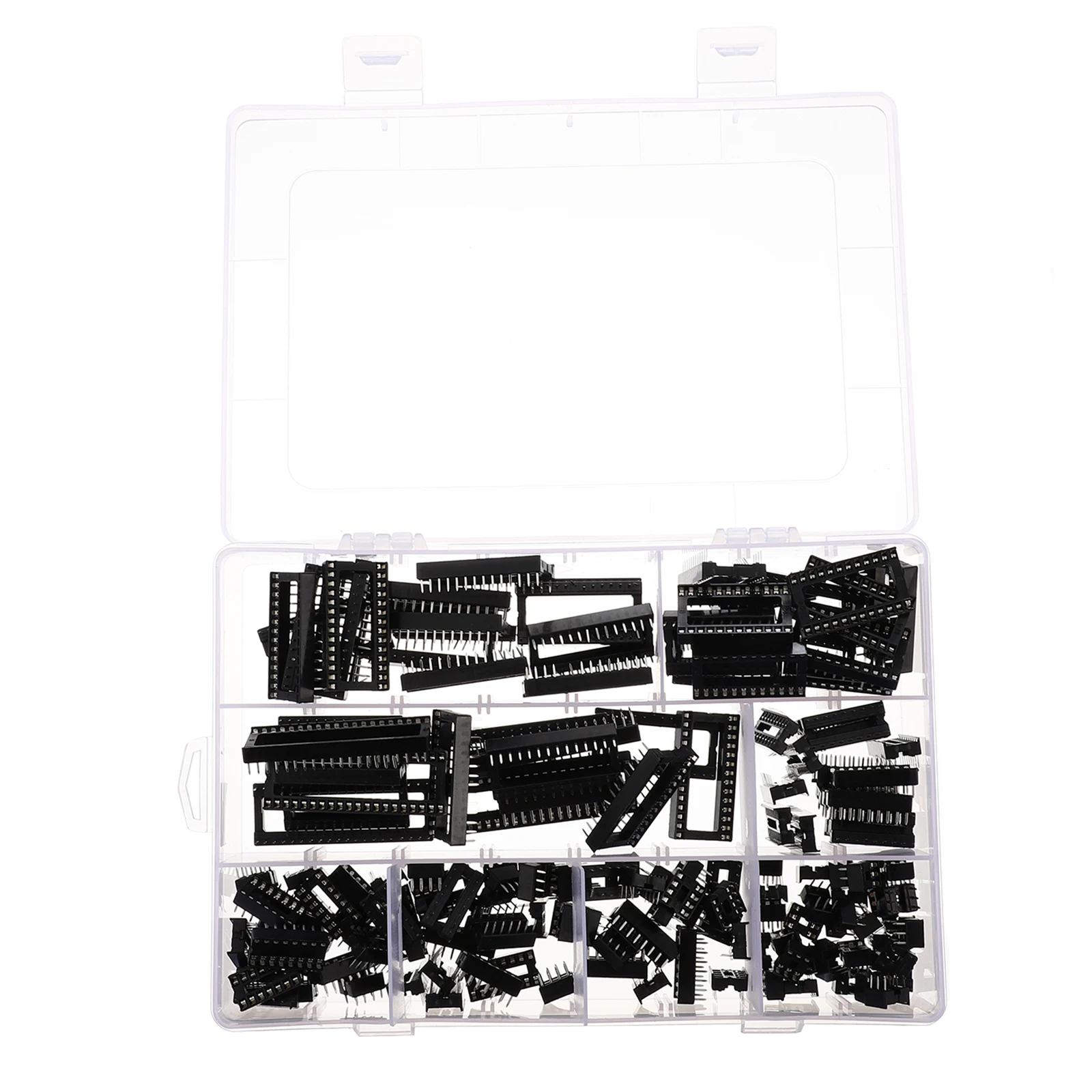 

150pcs Ic Socket Set 6/8/14/16/18/24/28/40 Pin Solder Type Adaptor For Circuit Assembly Pcb Projects Integrated Circuit Seat