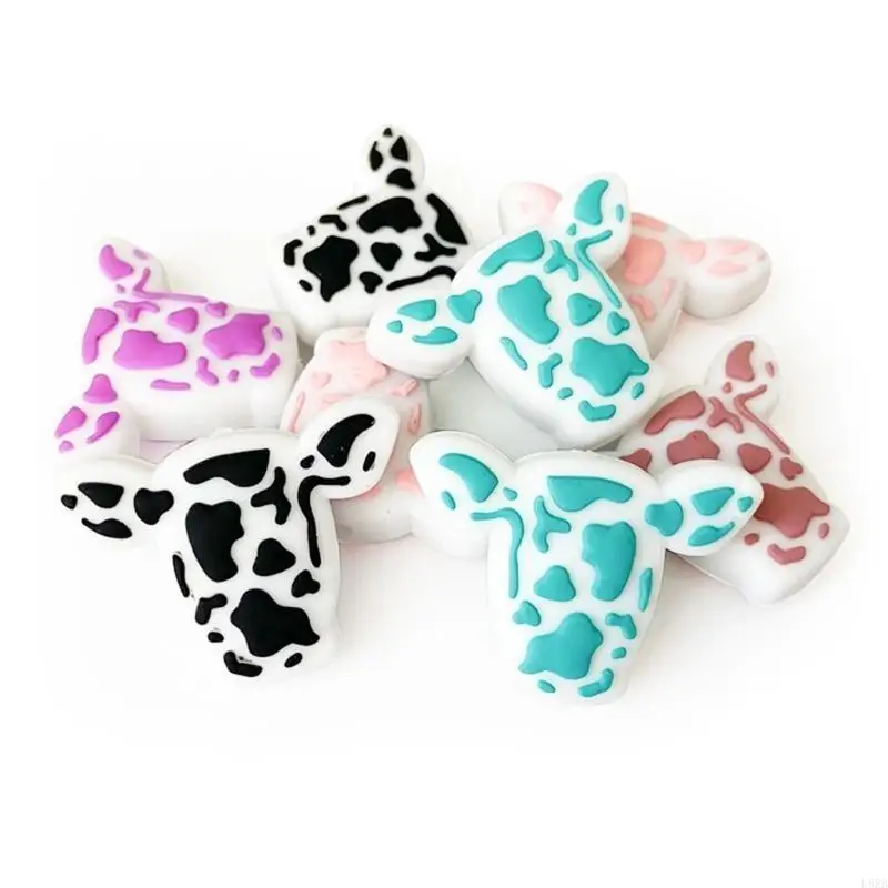 

Silicone Animal Bead Pacifier Clip DIY Infant Teething Relief Freezer Teether Chewing Gift for Toddler Boys Girls L8RB