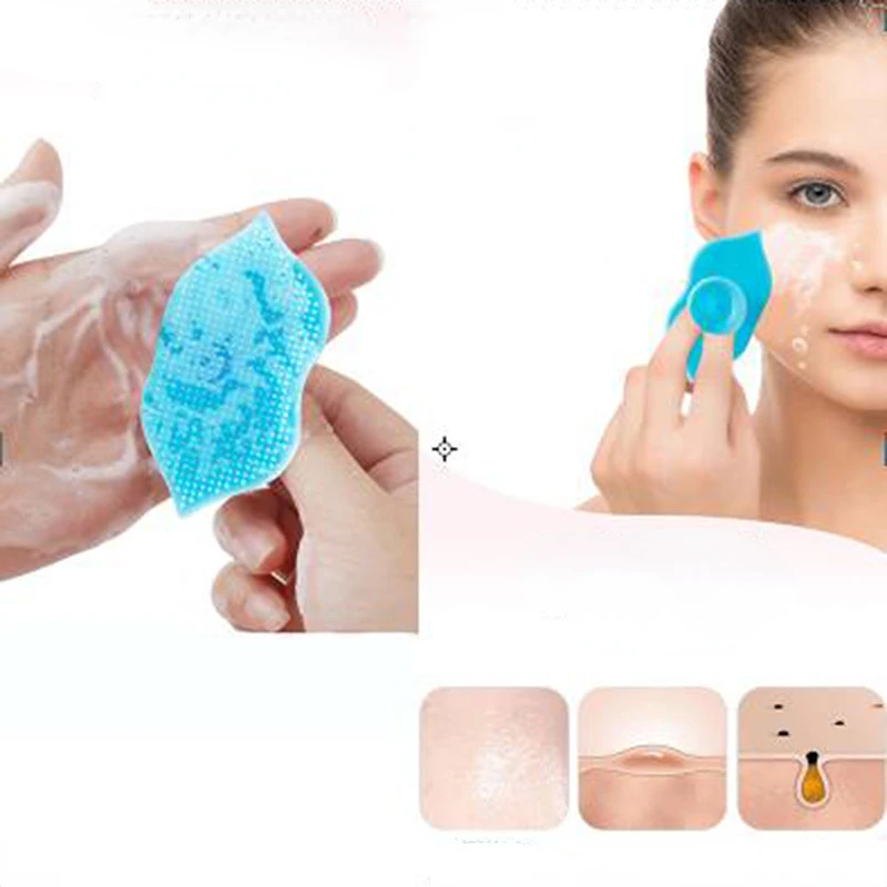 Silikonowa szczoteczka do oczyszczania twarzy, do porów, wągrów, złuszczająca, do masażu twarzy, narzędzie do oczyszczania skóry twarzy.