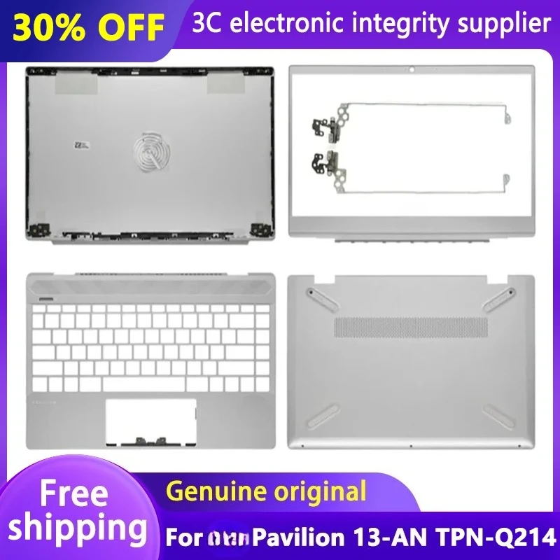 

New For Pavilion 13-AN TPN-Q214 Laptops LCD Back Cover/Front Bezel/Hinges/Palmrest Keyboard/Bottom Case Silver 13-AN0003TU