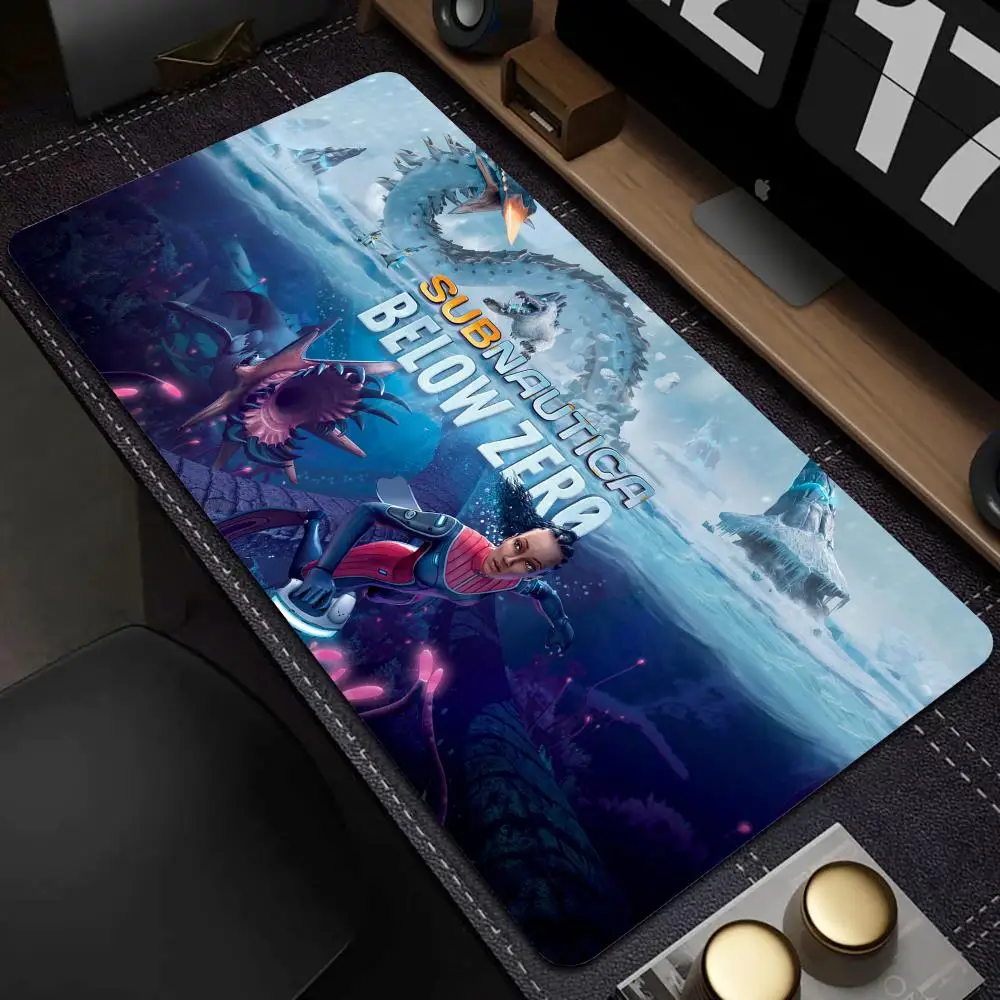 Survival_exploration_Game_Subnautica Mouse pc gaming Pad Rubber Seamed mouse pad gamer Mouse Pad Desk Keyboard Pad Computer Lapt