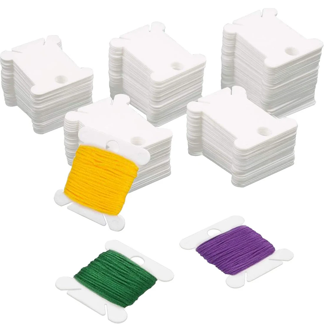 30/60/120pcs Plastic Floss Bobbins Sewing Thread Organizer Holder Embroidery Floss Card DIY Craft Cross Stitch Tools