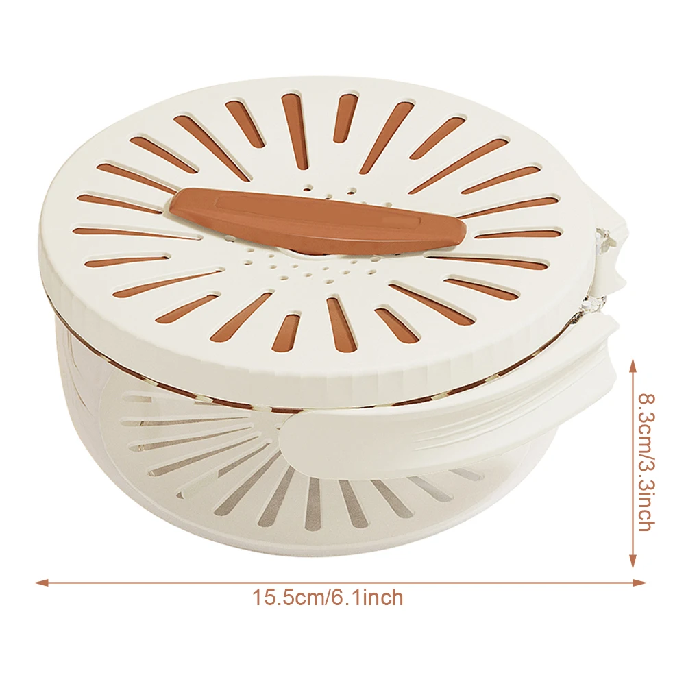 New Kitchen Household Fruit Washing Refrigerator Storage Box With Lid Drain Basket Thick Double Layer Drain Washing Basin